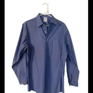 Brooks Brothers Size 16 -4/5 Non Iron Blue Button Up Dress Shirt